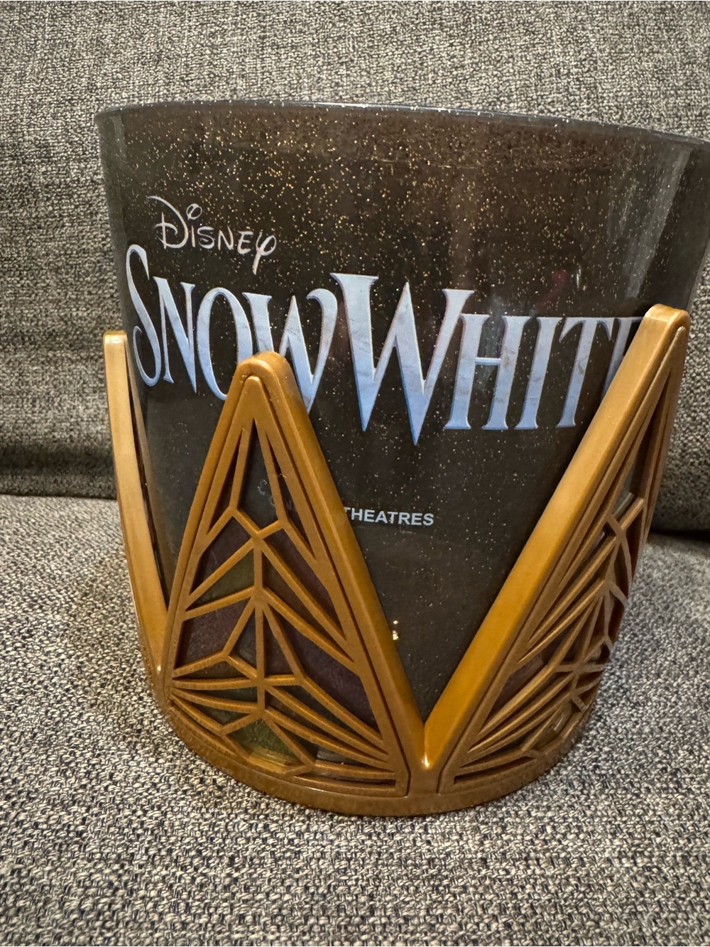 Disney Snow White Plastic Popcorn Bucket With Removable Crown. New.